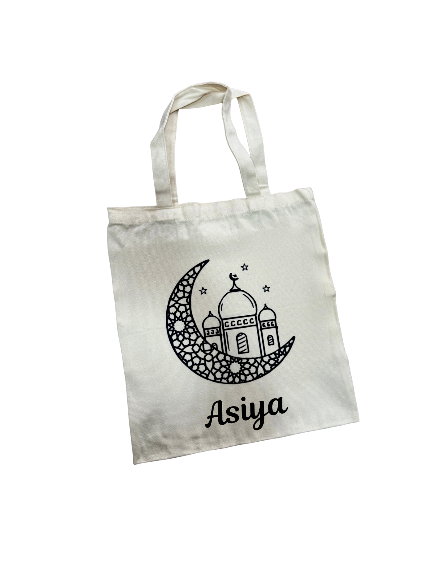 Custom Masjid Moon Tote Bag