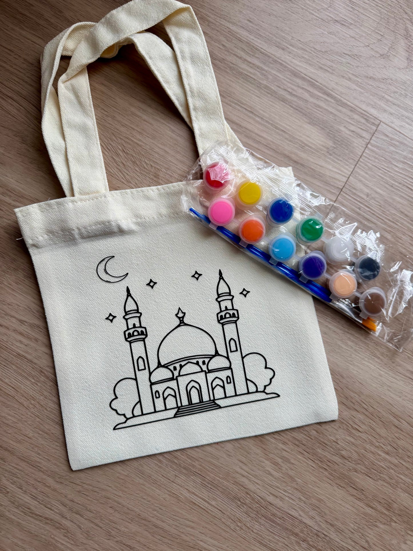 Masjid Canvas Totes- DIY Painting Kit