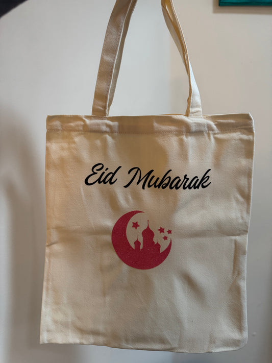 Eid Mubarak Canvas Tote Bag