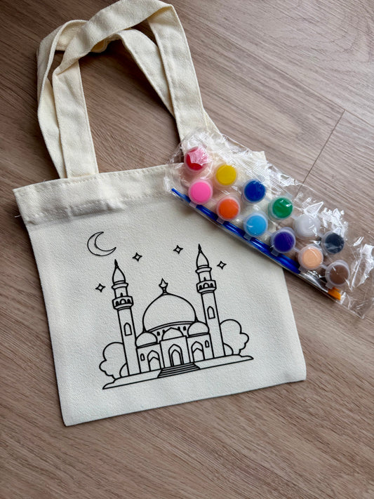 Masjid Canvas Totes- DIY Painting Kit